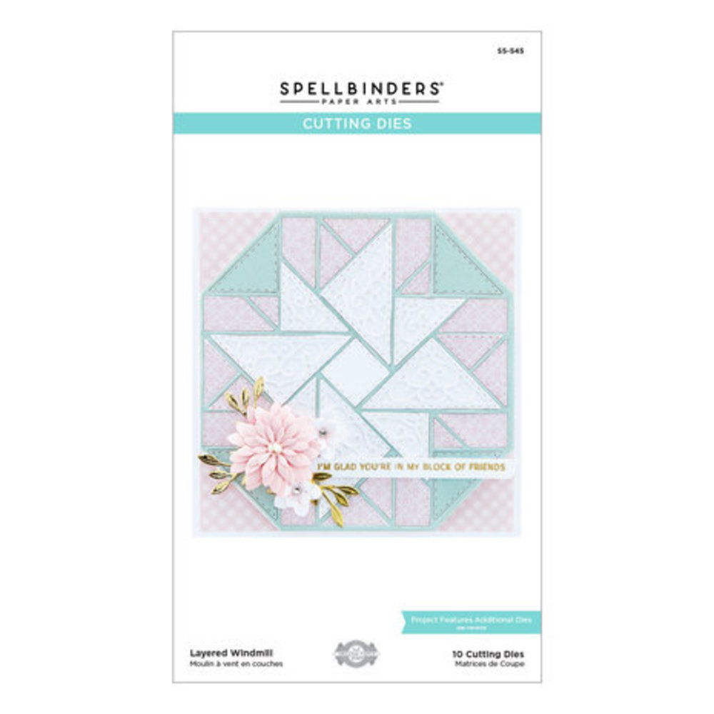Spellbinders Home Sweet Quilt Layered Windmill Dies (S5-545) Spellbinders Home Sweet Quilt Layered Windmill Dies (S5-545)