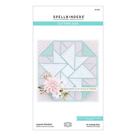 Spellbinders Home Sweet Quilt Layered Windmill Dies (S5-545) Spellbinders Home Sweet Quilt Layered Windmill Dies (S5-545)
