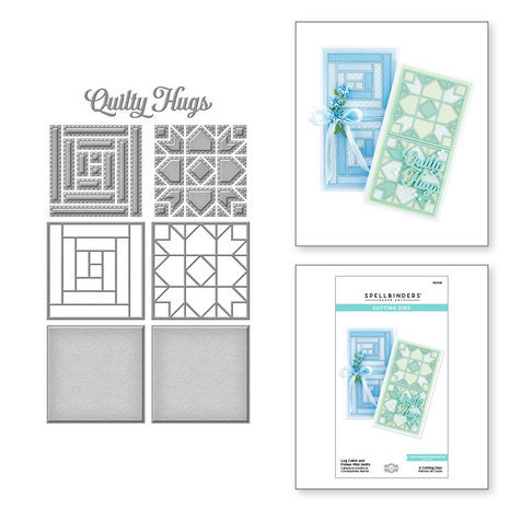 Spellbinders Home Sweet Quilt Log Cabin and Flower Mini Quilts Dies (S5-546) Spellbinders Home Sweet Quilt Log Cabin and Flower Mini Quilts Dies (S5-546)