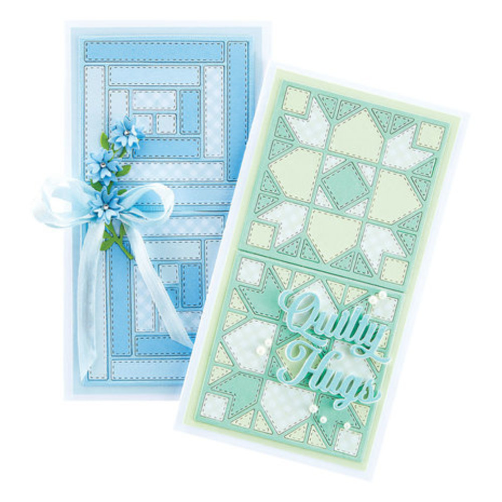 Spellbinders Home Sweet Quilt Log Cabin and Flower Mini Quilts Dies (S5-546) Spellbinders Home Sweet Quilt Log Cabin and Flower Mini Quilts Dies (S5-546)