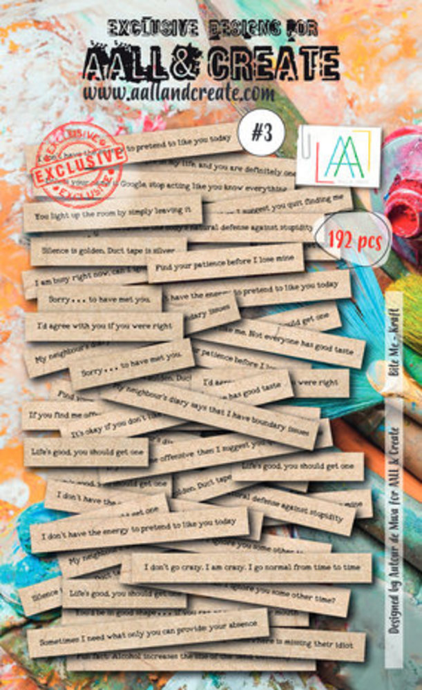 AALL and Create Ephemera Die-cuts Bite Me Kraft (AALL-EP-003)