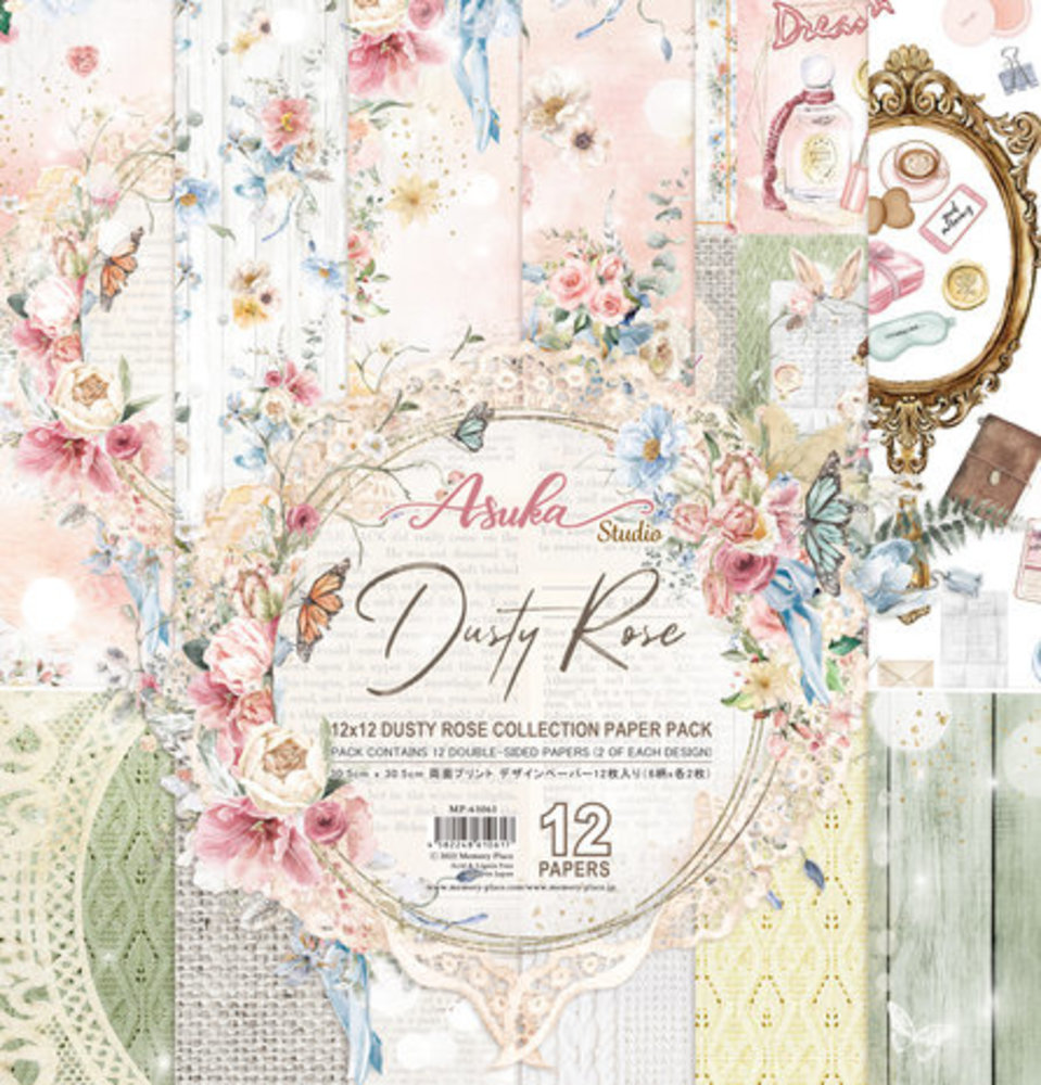 Memory Place Dusty Rose 12x12 Inch Paper Pack (MP-61061)