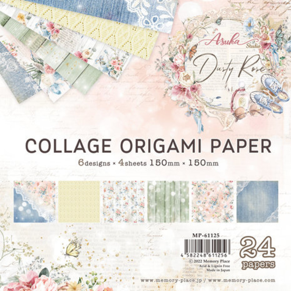 Memory Place Dusty Rose Collage Origami Paper (MP-61125) Memory Place Dusty Rose Collage Origami Paper (MP-61125)
