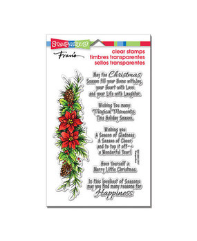 Stampendous! Poinsettia Wishes Clear Stamps (SSC1267)