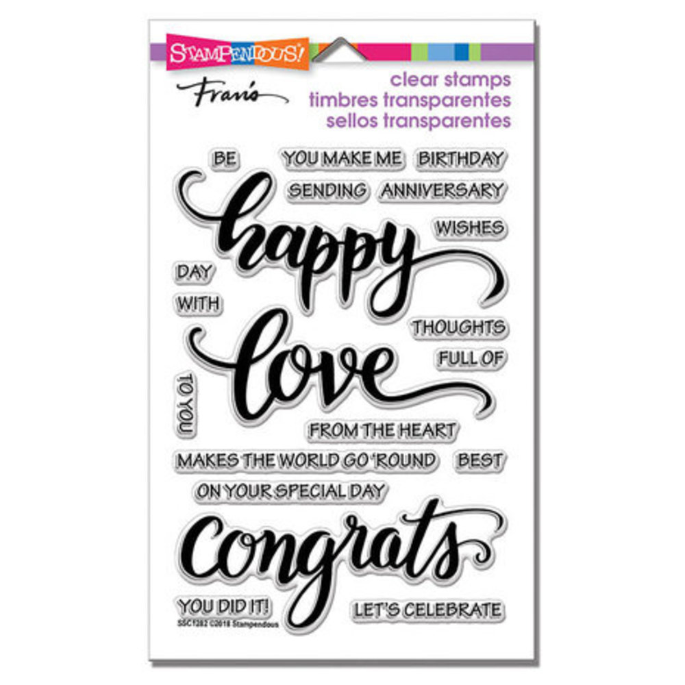 Stampendous! Big Words Happy Clear Stamps (SSC1282)