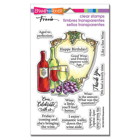 Stampendous! Wine Frame Clear Stamps (SSC1329) Stampendous! Wine Frame Clear Stamps (SSC1329)