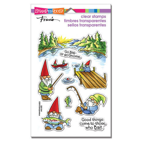 Stampendous! Gnome Fishing Clear Stamps (SSC1341)