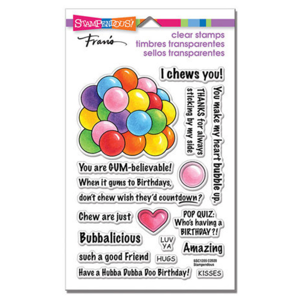 Stampendous! Gumball Greetings Clear Stamps (SSC1355) Stampendous! Gumball Greetings Clear Stamps (SSC1355)