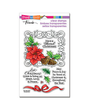 Stampendous! Poinsettia Frame Clear Stamps (SSC1390)
