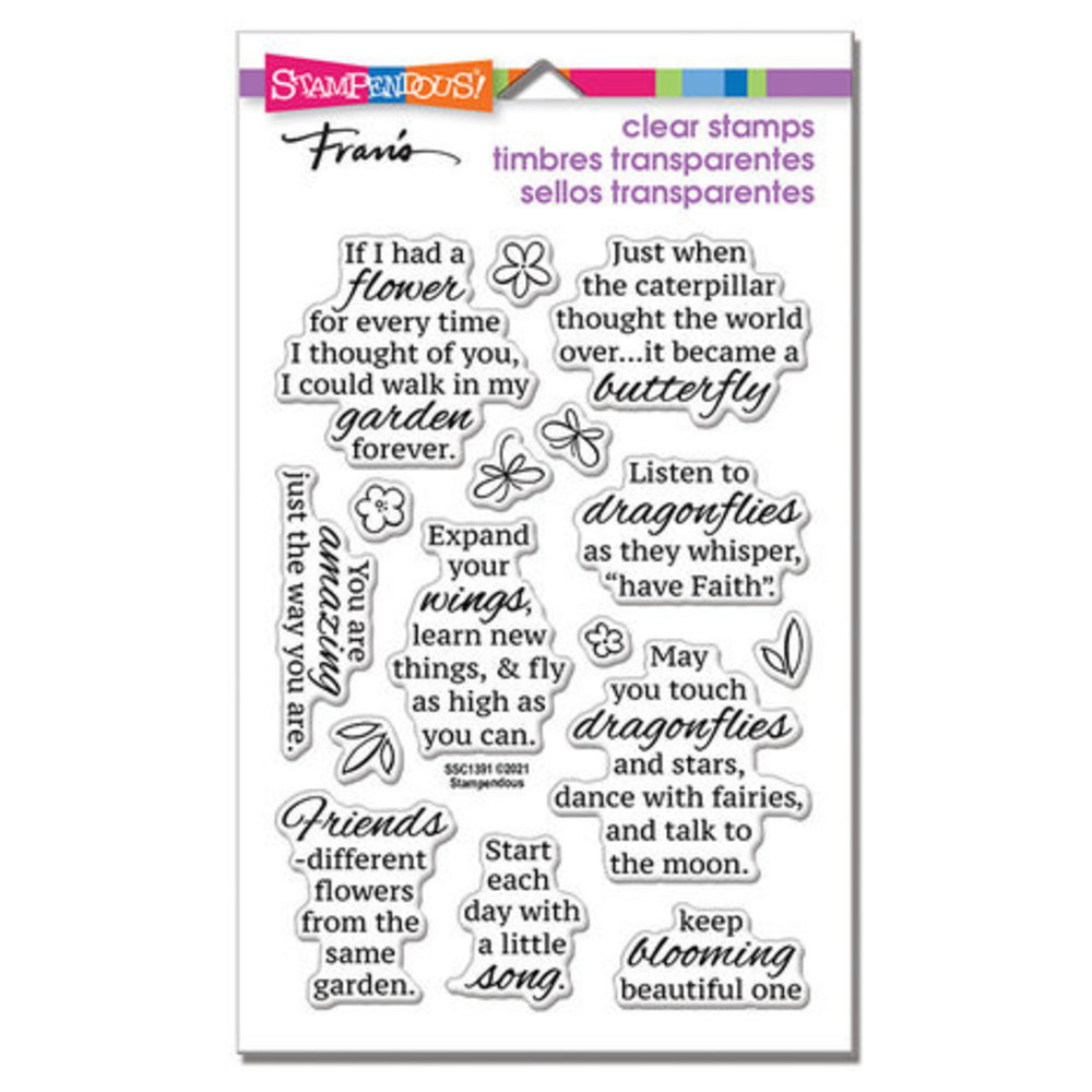 Stampendous! Winged Wishes Clear Stamps (SSC1391) Stampendous! Winged Wishes Clear Stamps (SSC1391)