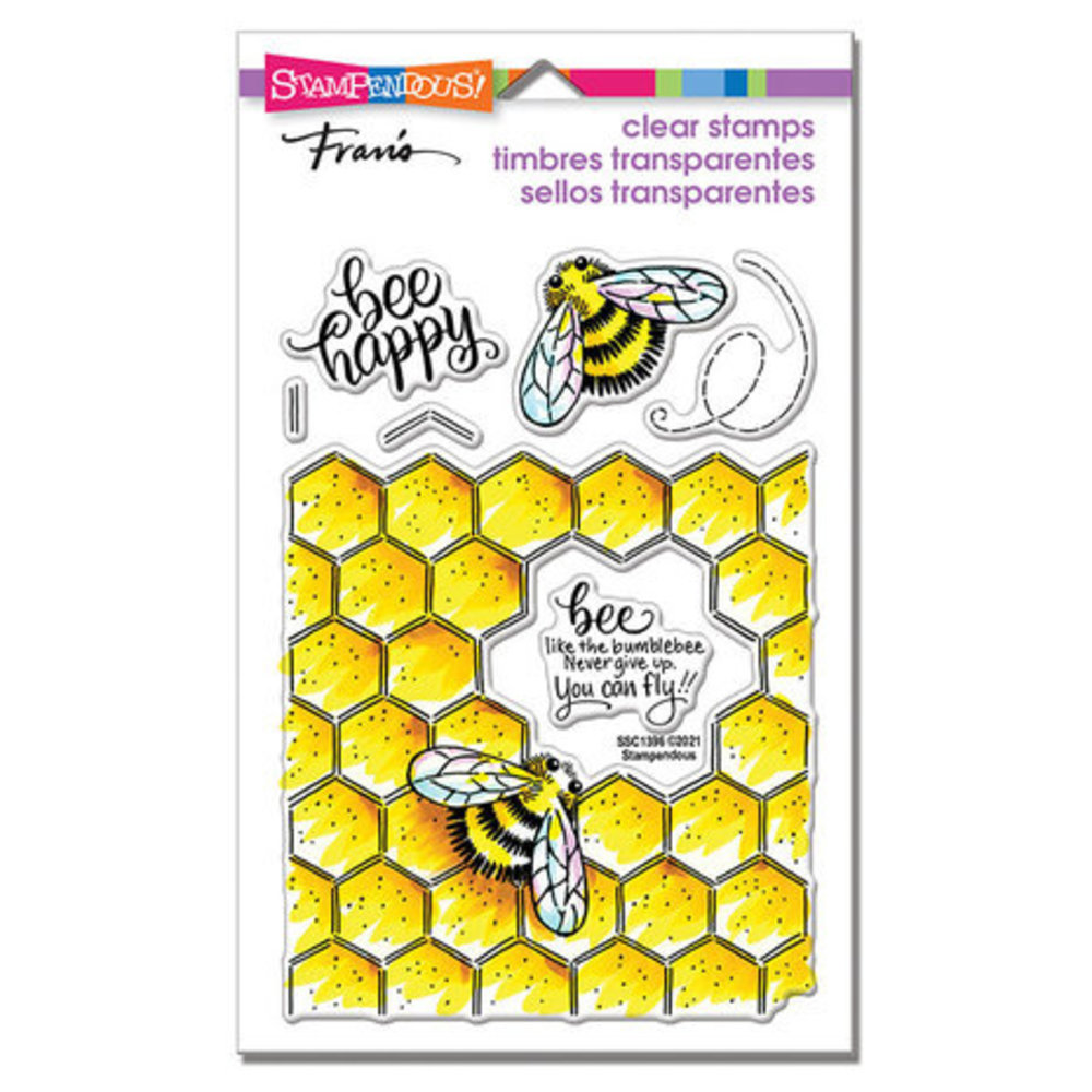 Stampendous! Bumblebee Happy Clear Stamps (SSC1396)
