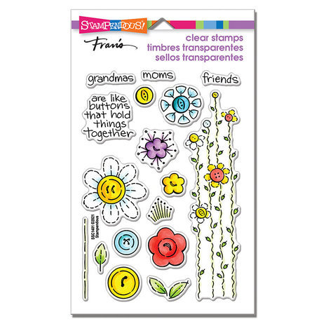 Stampendous! Button Blossoms Clear Stamps (SSC1401) Stampendous! Button Blossoms Clear Stamps (SSC1401)
