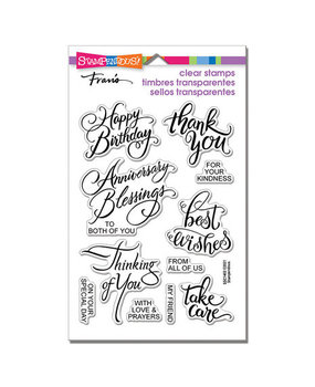 Stampendous! Brushed Messages Clear Stamps (SSC1402)