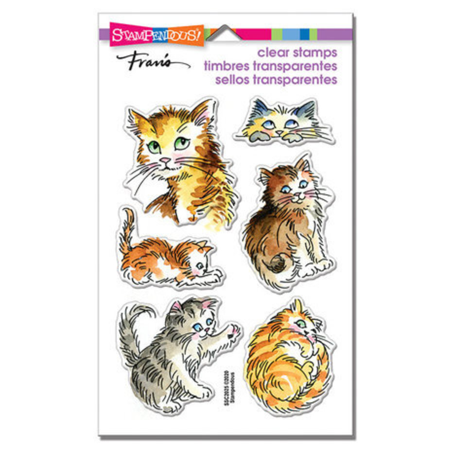Stampendous Perfectly Clear Stamps - Kitty Therapy: Set Di Timbri Trasparenti Con Simpatici Gatti Per Scrapbooking E Cardmaking. Divertenti E Interattivi! - 5