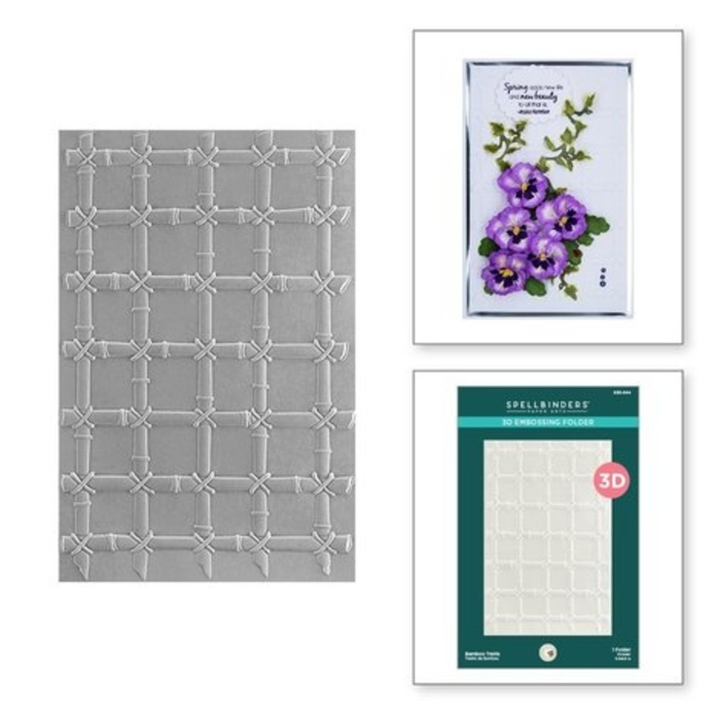 Spellbinders Painter's Garden Bamboo Trellis 3D Embossing Folder (E3D-044) Spellbinders Painter's Garden Bamboo Trellis 3D Embossing Folder (E3D-044)
