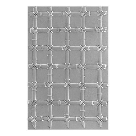 Spellbinders Painter's Garden Bamboo Trellis 3D Embossing Folder (E3D-044) Spellbinders Painter's Garden Bamboo Trellis 3D Embossing Folder (E3D-044)