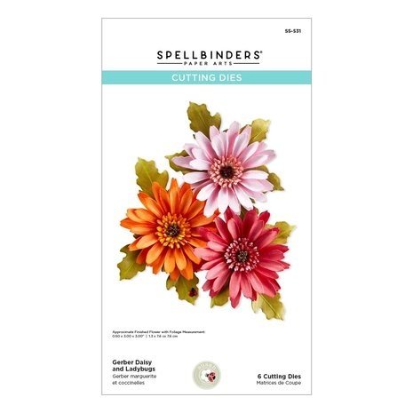Spellbinders Painter's Garden Gerber Daisy and Ladybugs Dies (S5-531)