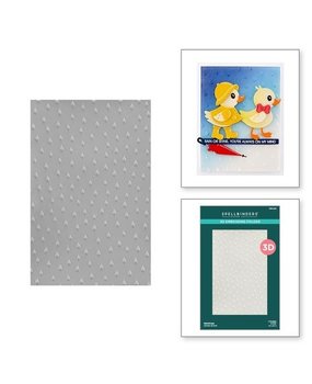 Spellbinders Showered With Love Raindrops 3D Embossing Folder (E3D-052) Spellbinders Showered With Love Raindrops 3D Embossing Folder (E3D-052)
