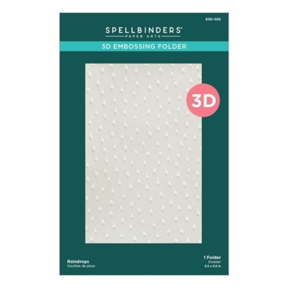 Spellbinders Showered With Love Raindrops 3D Embossing Folder (E3D-052) Spellbinders Showered With Love Raindrops 3D Embossing Folder (E3D-052)