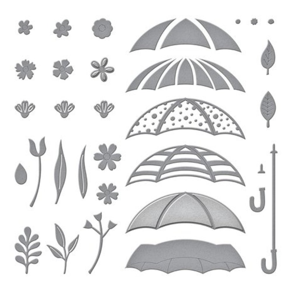 Spellbinders Showered With Love Umbrella Bloom Dies (S5-554)