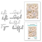 Spellbinders Anemone Blooms Wonderful Script Sentiments Dies (S5-536)