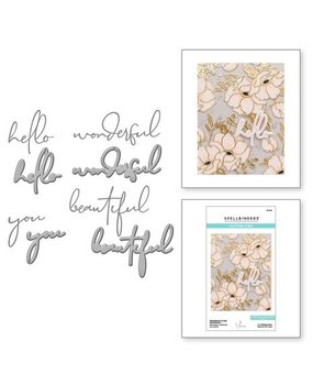 Spellbinders Anemone Blooms Wonderful Script Sentiments Dies (S5-536) Spellbinders Anemone Blooms Wonderful Script Sentiments Dies (S5-536)