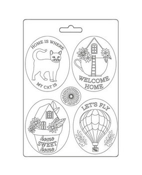 Stamperia Create Happiness Welcome Home Soft Mould A5 Plates (K3PTA5642)* Stamperia Create Happiness Welcome Home Soft Mould A5 Plates (K3PTA5642)*