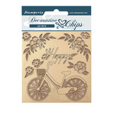 Stamperia Create Happiness Welcome Home Decorative Chips Bicycle (SCB157)