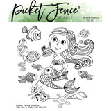Picket Fence Studios We are a Fishy Lot 4x4 Inch Clear Stamps (OC-127)