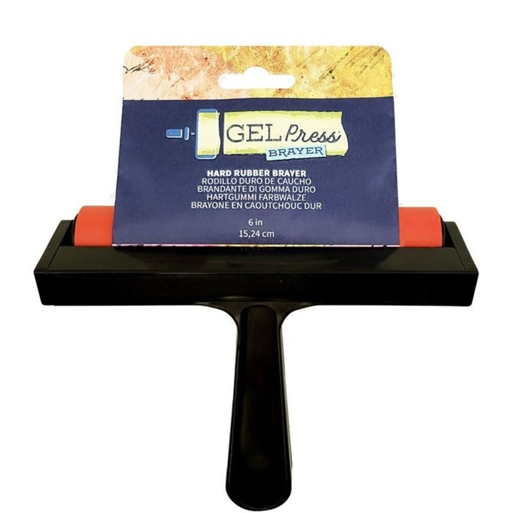 Gel Press Hard Rubber Brayer 6 Inch (GEL10826-6) Gel Press Hard Rubber Brayer 6 Inch (GEL10826-6)