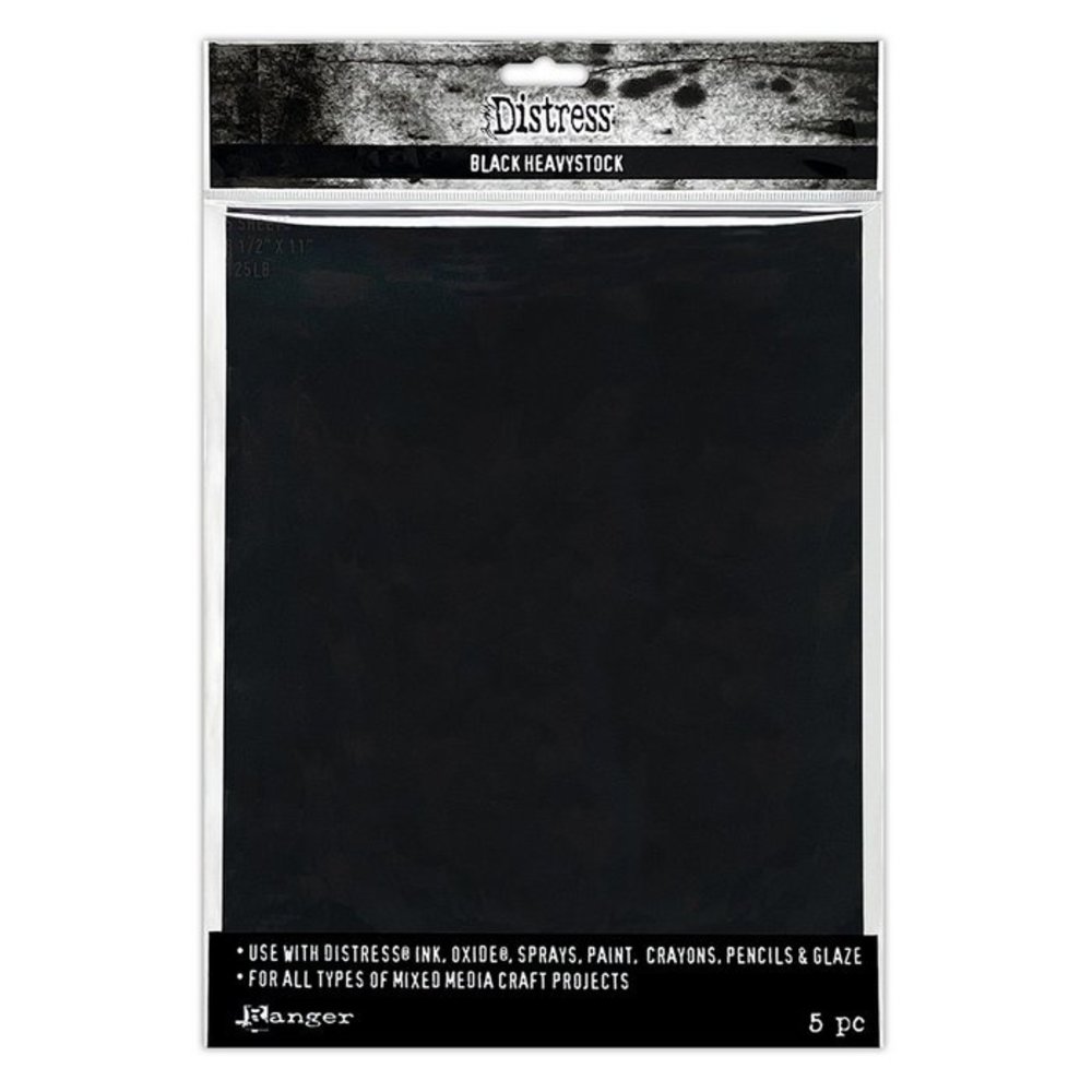 Ranger Distress Heavystock Black 8,5x11 Inch (TDA79293)