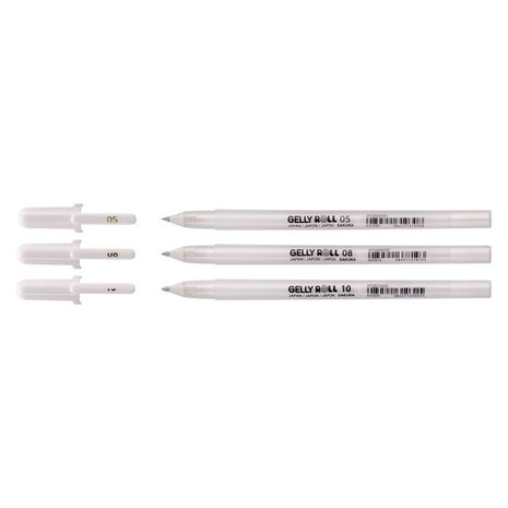 SAKURA Gelly Roll Gelpen Wit (0,3/0,4/0,5mm) (POXPGBWH3C) SAKURA Gelly Roll Gelpen Wit (0,3/0,4/0,5mm) (POXPGBWH3C)