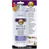 Aleene's Stick & Restick Repositionable Temporary Adhesive Carded (118 ml) (43233)*