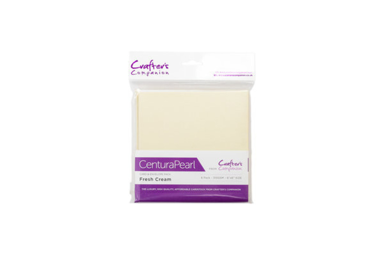 Crafter's Companion CenturaPearl Card & Envelope 6x6 Inch Fresh Cream (CPCE-6X6-FCREAM) Crafter's Companion CenturaPearl Card & Envelope 6x6 Inch Fresh Cream (CPCE-6X6-FCREAM)