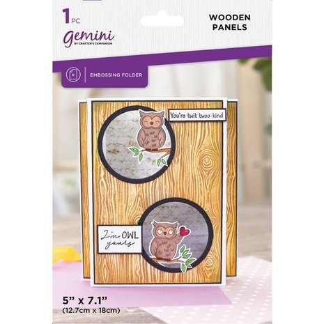 Gemini Textured Embossing Folder Wooden Panels (GEM-EF5-WOODPAN) Gemini Textured Embossing Folder Wooden Panels (GEM-EF5-WOODPAN)