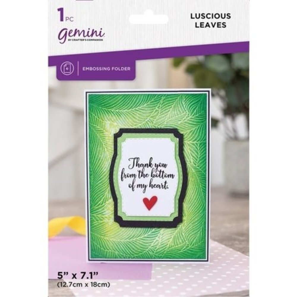 Gemini Textured Embossing Folder Luscious Leaves (GEM-EF5-LUSLEAV) Gemini Textured Embossing Folder Luscious Leaves (GEM-EF5-LUSLEAV)