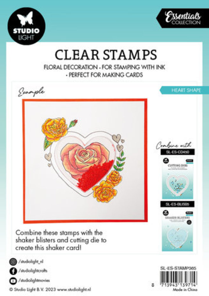 Studio Light Essentials Clear Stamp Heart Shape (SL-ES-STAMP365) Studio Light Essentials Clear Stamp Heart Shape (SL-ES-STAMP365)