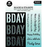 Studio Light Essentials Bday Sentiments Mask & Stamp (SL-ES-MST02)