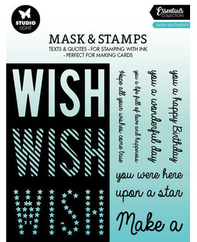 Studio Light Essentials Wish Sentiments Mask & Stamp (SL-ES-MST03) Studio Light Essentials Wish Sentiments Mask & Stamp (SL-ES-MST03)