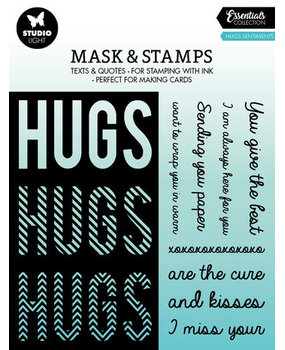 Studio Light Essentials Hugs Sentiments Mask & Stamp (SL-ES-MST04) Studio Light Essentials Hugs Sentiments Mask & Stamp (SL-ES-MST04)