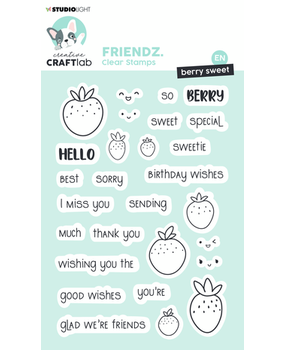 Creative Craftlab Friendz Clear Stamps Berry Sweet (CCL-FR-STAMP347) Creative Craftlab Friendz Clear Stamps Berry Sweet (CCL-FR-STAMP347)