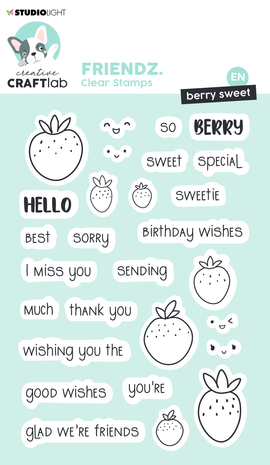 Creative Craftlab Friendz Clear Stamps Berry Sweet (CCL-FR-STAMP347) Creative Craftlab Friendz Clear Stamps Berry Sweet (CCL-FR-STAMP347)