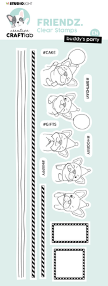 Creative Craftlab Friendz Clear Stamps Buddy's Party (CCL-FR-STAMP348)