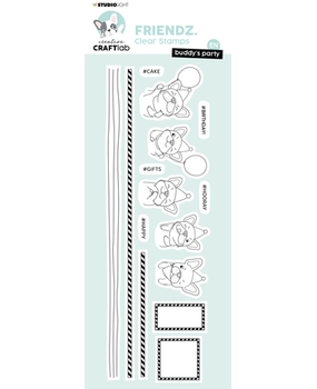 Creative Craftlab Friendz Clear Stamps Buddy's Party (CCL-FR-STAMP348) Creative Craftlab Friendz Clear Stamps Buddy's Party (CCL-FR-STAMP348)