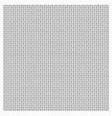 My Favorite Things X's and O's Background Rubber Stamp (BG-160)