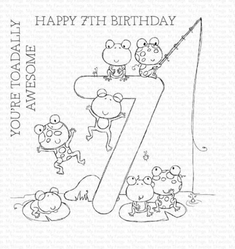 My Favorite Things Number Fun 7 Clear Stamps (RAM-043)