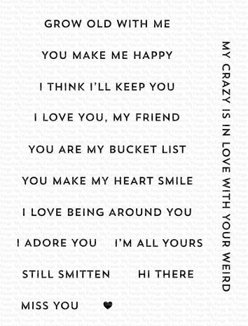 My Favorite Things Itty Bitty Love Notes Clear Stamps (CS-753)