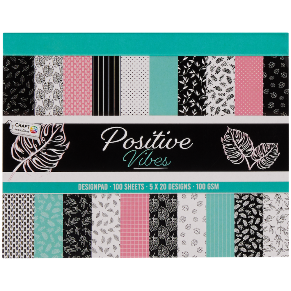 Craft Sensations Positive Vibes 11,5x16,5 cm Paper Pad (CR1506/22A)