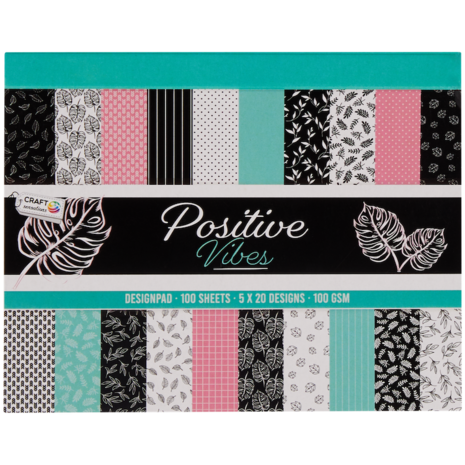 Craft Sensations Positive Vibes 11,5x16,5 cm Paper Pad (CR1506/22A)
