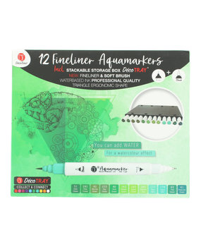 DécoTime 12 Fineliner Aquamarkers Dark Green (3011206)